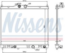 NISSENS 67369 Hűtőradiátor NISSAN EVALIA / NV 200