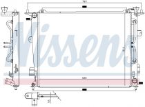 NISSENS 675047 Hűtőradiátor HYUNDAI GENESIS
