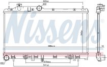 NISSENS 67741 Hűtőradiátor SUBARU BAJA / FORESTER / IMPREZA / LEGACY / OUTBACK / XV