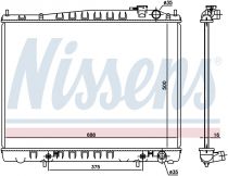 NISSENS 681206 Hűtőradiátor NISSAN PATHFINDER II