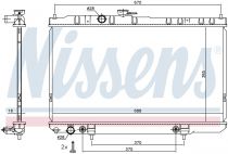 NISSENS 68736 Hűtőradiátor NISSAN ALMERA CLASSIC