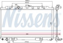 NISSENS 68740 Hűtőradiátor NISSAN ALMERA