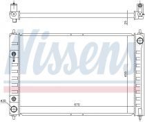 NISSENS 68743 Hűtőradiátor NISSAN MURANO / QUEST IV