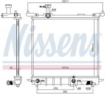 NISSENS 68755 Hűtőradiátor NISSAN ALMERA / MICRA