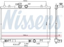 NISSENS 68763 Hűtőradiátor NISSAN ALMERA / BLUEBIRD SYLPHY / LATIO / TIIDA