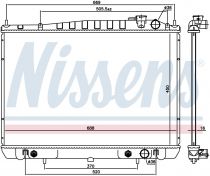 NISSENS 68766 Hűtőradiátor NISSAN KING CAB / NAVARA I / PICK UP