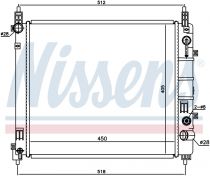 NISSENS 68796 Hűtőradiátor NISSAN ALMERA / MICRA