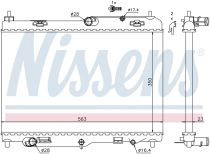 NISSENS 69234 Hűtőradiátor FORD FIESTA VI