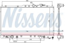 NISSENS 69481 Hűtőradiátor MITSUBISHI GALANT VI