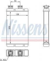 NISSENS 70513 Hőcserélő BMW 3 / 3 COMPACT