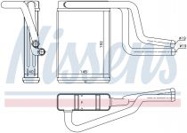 NISSENS 71744 Hőcserélő FORD CONTOUR / COUGAR / MONDEO MK1 / MONDEO MK2 / MONDEO MK3