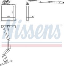 NISSENS 71771 Hőcserélő FORD FIESTA VI