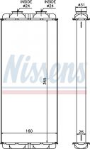 NISSENS 72048 Hőcserélő MERCEDES ATEGO / ATEGO 2 / AXOR
