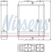 NISSENS 72050 Hőcserélő MITSUBISHI CHARIOT / COLT / LANCER / SPACE WAGON