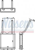 NISSENS 726531 Hőcserélő OPEL ASTRA F / ASTRA F CLASSIC / CALIBRA / VECTRA A