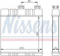 NISSENS 72660 Hőcserélő OPEL ASTRA G / ZAFIRA A / ZAFIRA B