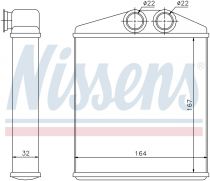 NISSENS 72661 Hőcserélő OPEL COMBO / CORSA C / TIGRA B