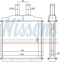 NISSENS 76509 Hőcserélő SUZUKI FORENZA