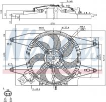 NISSENS 85107 Hűtőventillátor ALFA ROMEO 147 / GT