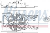 NISSENS 85138 Hűtőventillátor FIAT SEICENTO