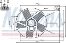 NISSENS 85193 Hűtőventillátor OPEL COMBO / CORSA B