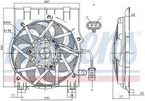 NISSENS 85197 Hűtőventillátor OPEL COMBO / CORSA C