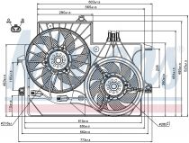 NISSENS 85200 Hűtőventillátor OPEL MERIVA A
