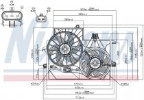 NISSENS 85201 Hűtőventillátor OPEL MERIVA A