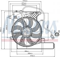 NISSENS 85203 Hűtőventillátor OPEL MERIVA A
