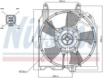 NISSENS 85282 Hűtőventillátor NISSAN PRIMERA