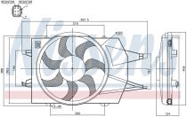 NISSENS 85342 Hűtőventillátor FORD FOCUS 1