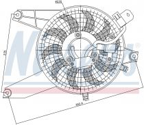 NISSENS 85370 Hűtőventillátor HYUNDAI TERRACAN