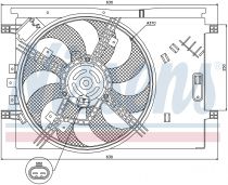 NISSENS 85564 Hűtőventillátor FIAT GRANDE PUNTO / PUNTO III