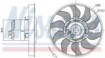NISSENS 85619 Hűtőventillátor VOLKSWAGEN TRANSPORTER T4