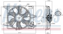 NISSENS 85708 Hűtőventillátor RENAULT LOGAN I / SANDERO I