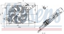 NISSENS 85710 Hűtőventillátor RENAULT LOGAN I / SANDERO I
