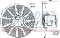 NISSENS 85720 Hűtőventillátor SEAT CORDOBA / IBIZA II / INCA / TOLEDO I