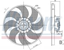 NISSENS 85779 Hűtőventillátor OPEL CORSA D