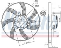 NISSENS 85800 Hűtőventillátor SEAT CORDOBA / IBIZA II / INCA