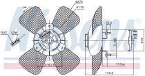 NISSENS 85801 Hűtőventillátor VOLKSWAGEN PASSAT B3 / TRANSPORTER T4