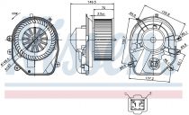 NISSENS 87030 Utastér ventillátor VOLKSWAGEN PASSAT B5 / PASSAT B5.5