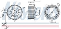 NISSENS 87031 Utastér ventillátor SEAT AROSA / CORDOBA / IBIZA II / INCA