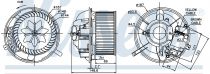 NISSENS 87072 Utastér ventillátor SEAT ALHAMBRA / ALTEA / LEON / TOLEDO III