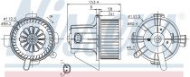 NISSENS 87090 Utastér ventillátor