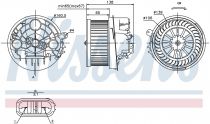 NISSENS 87091 Utastér ventillátor
