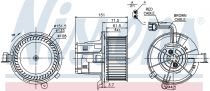 NISSENS 87109 Utastér ventillátor MERCEDES C-osztu00e1ly / E-osztu00e1ly / GLK / SLS C 197
