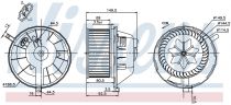 NISSENS 87144 Utastér ventillátor SEAT ALHAMBRA / ALTEA / LEON / TOLEDO III