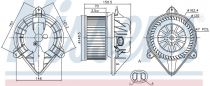 NISSENS 87173 Utastér ventillátor RENAULT MASCOTT / MASTER II / SAFRANE I / SAFRANE II / TRAFIC 2