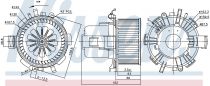 NISSENS 87180 Utastér ventillátor NISSAN INTERSTAR