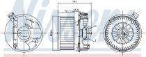 NISSENS 87209 Utastér ventillátor NISSAN EVALIA / MICRA / NOTE / NV 200